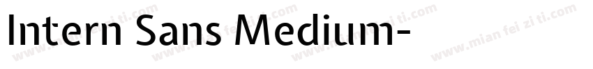 Intern Sans Medium字体转换